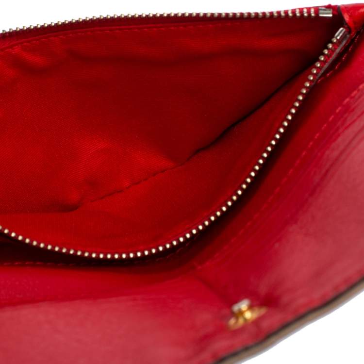 Pre Owned Carolina Herrera Multicolor Monogram Leather Bifold Long Wallet