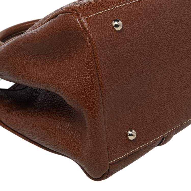 Pre Owned Carolina Herrera Brown Leather Matteo Tote