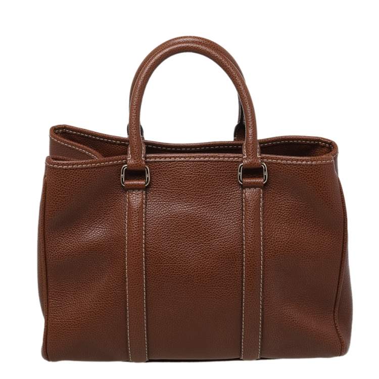 Pre Owned Carolina Herrera Brown Leather Matteo Tote