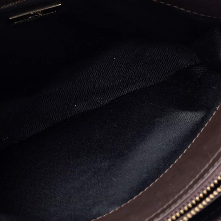 Pre Owned CH Carolina Herrera Black/ Brown Leather Tote