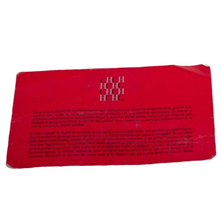 Pre Owned Carolina Herrera Dark Brown Leather Tassel Chain Shoulder Bag