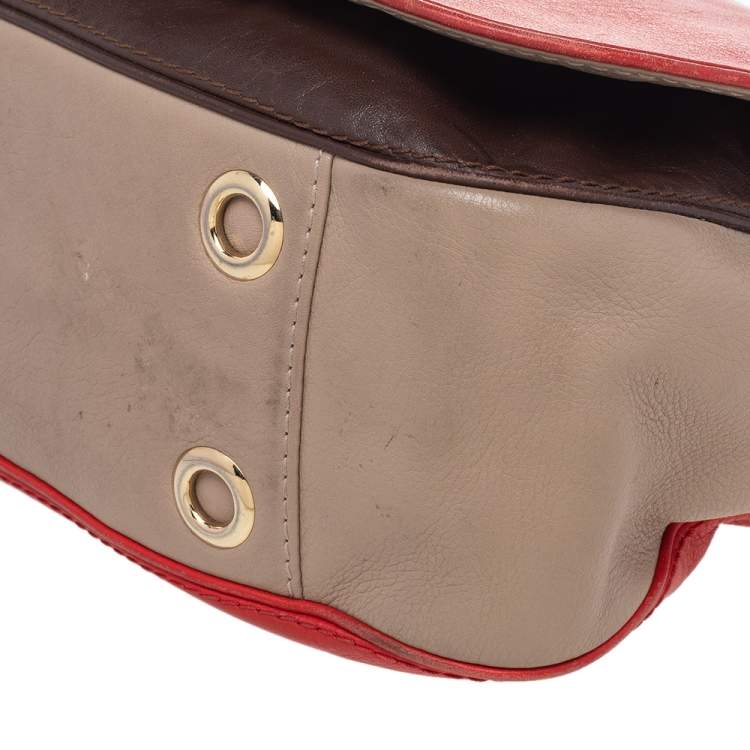 Pre Owned CH Carolina Herrera Multicolor Leather Baltazar Shoulder Bag