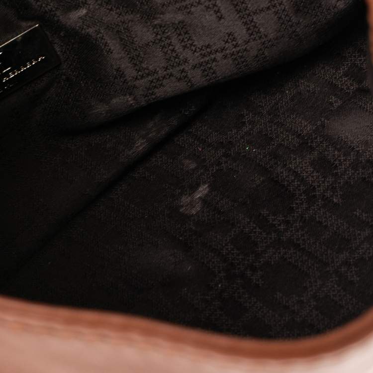 Pre Owned Carolina Herrera Brown Leather New Baltazar Shoulder Bag