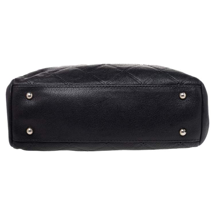 Pre Owned Carolina Herrera Black Leather Chain Shoulder Bag