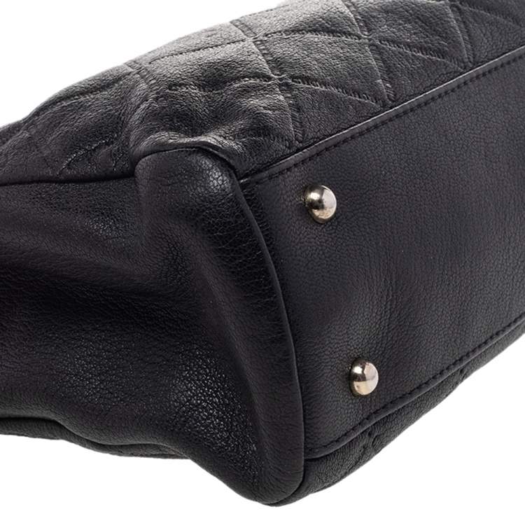 Pre Owned Carolina Herrera Black Leather Chain Shoulder Bag