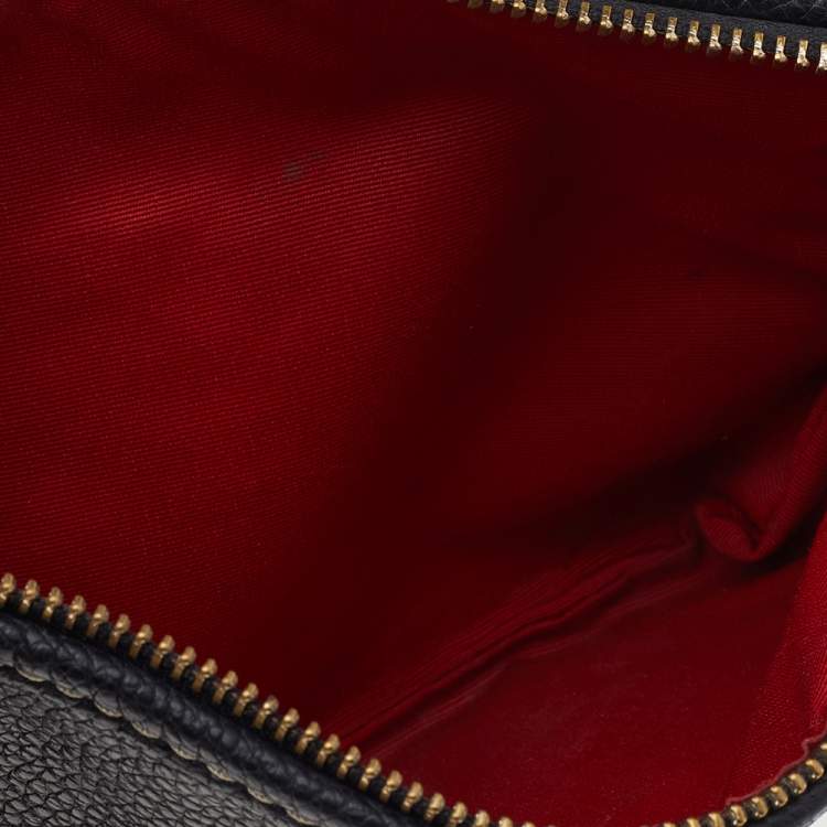 Pre Owned Carolina Herrera Black Leather Crossbody Bag