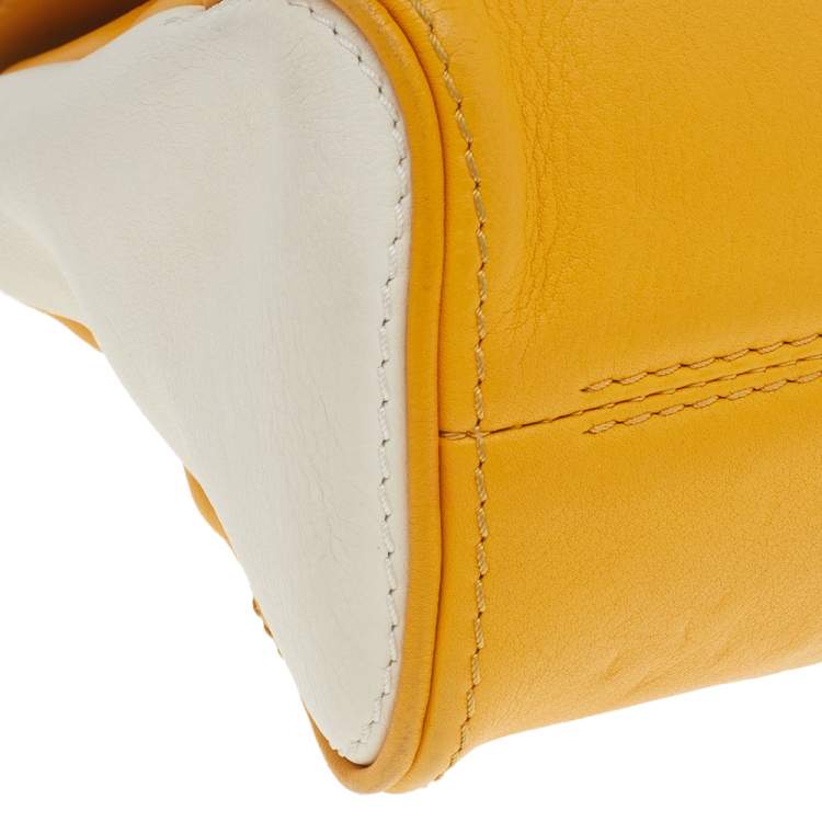 Pre Owned Carolina Herrera Multicolor Leather Minuetto Top Handle Bag