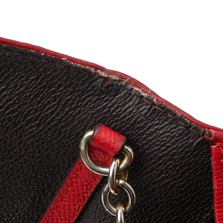 Pre Owned Carolina Herrera Multicolor Monogram Canvas And Leather Envelope Crossbody Bag