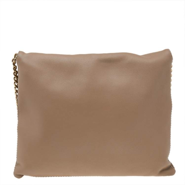 Pre Owned Carolina Herrera Beige Leather Shoulder Bag