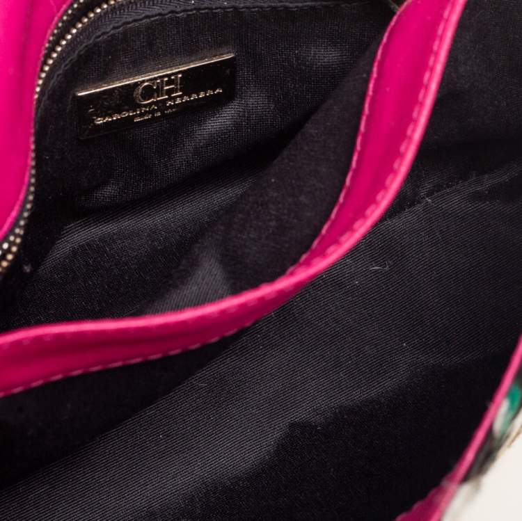 Pre Owned Carolina Herrera Multicolor Calf Hair Tassel Shoulder Bag