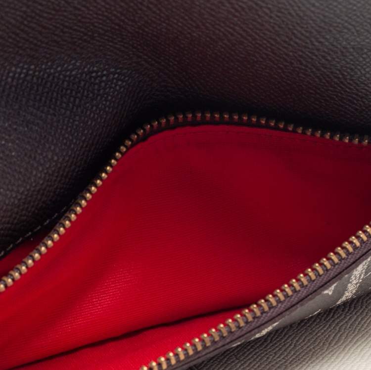 Pre Owned Carolina Herrera Beige/Brown Leather Envelope Wallet