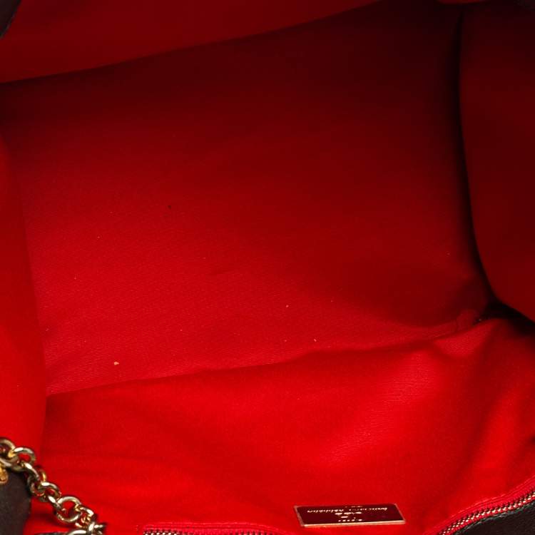 Pre Owned Carolina Herrera White/Dark Brown Signature Coated Canvas Front Pocket Tote