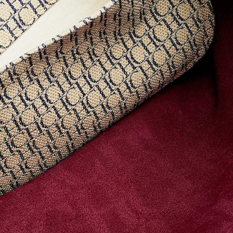 Pre Owned Carolina Herrera Purple Monogram Embossed Leather Andy Tote