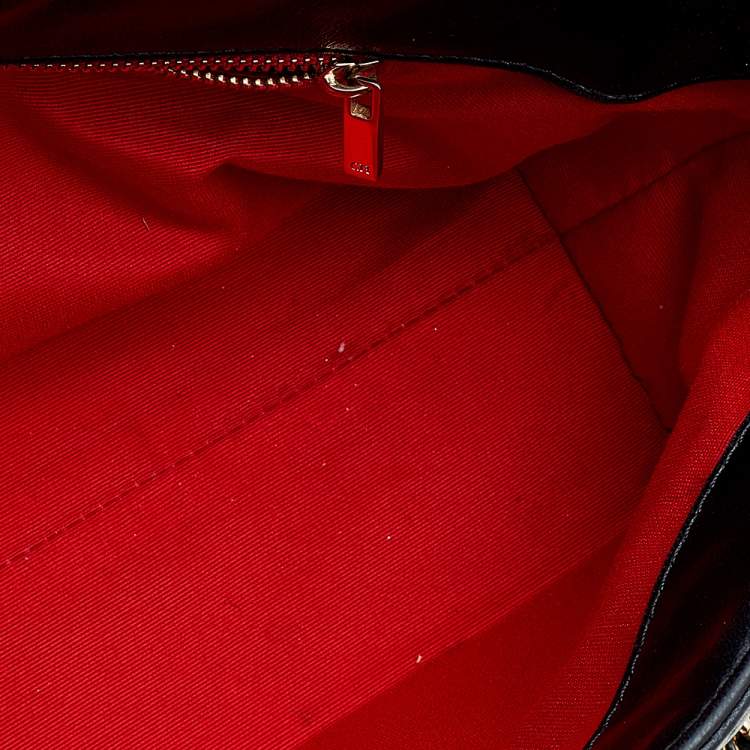 Pre Owned Carolina Herrera Black Quilted Leather Flap Chain Shoulder Bag