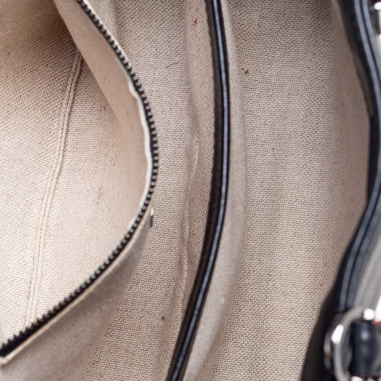 Pre Owned Carolina Herrera Black Leather Charm Tote