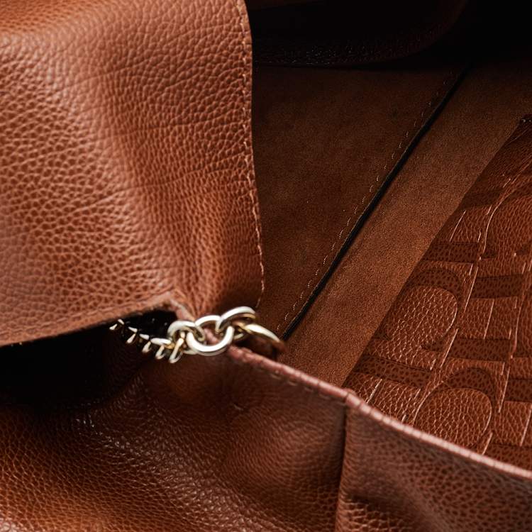 Pre Owned Carolina Herrera Brown Leather Minuetto Top Handle Bag