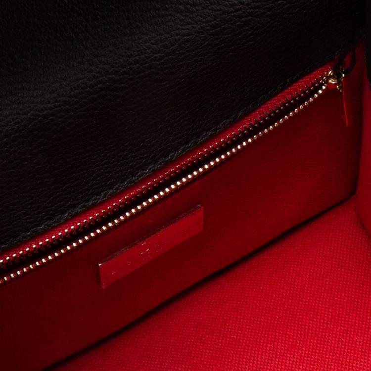 Pre Owned Carolina Herrera Brown Monogram Coated Canvas and Leather Top Handle Bag