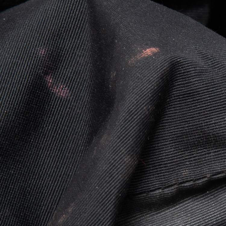 Pre Owned Carolina Herrera Black Monogram Embossed Leather Audrey Shoulder Bag