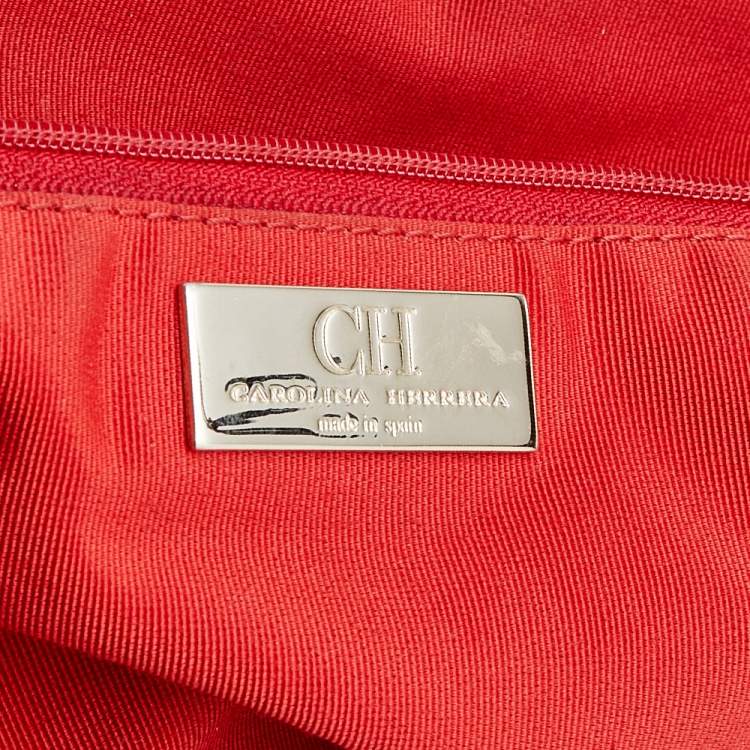 Pre Owned CH Carolina Herrera Black Leather Tassel Shoulder Bag
