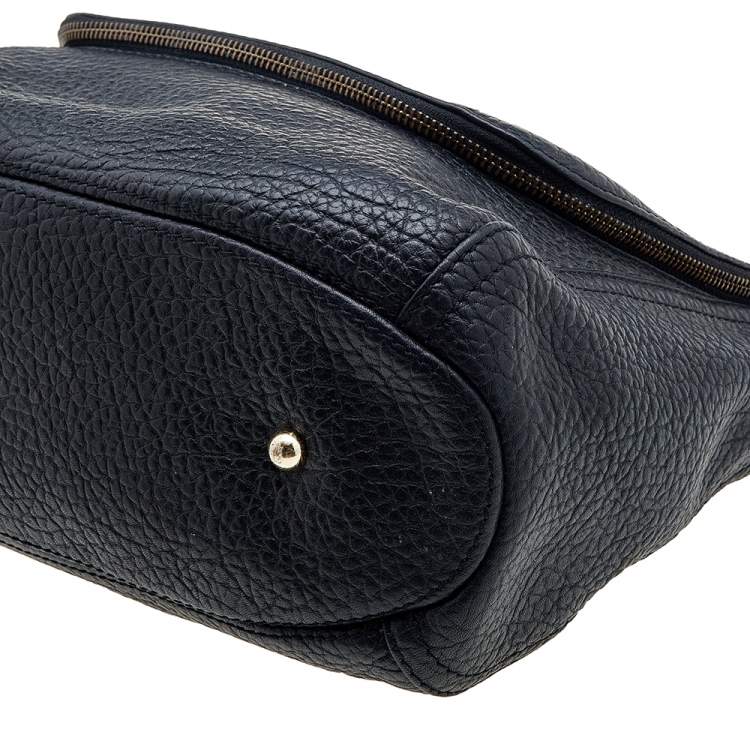 Pre Owned CH Carolina Herrera Black Leather Tassel Shoulder Bag