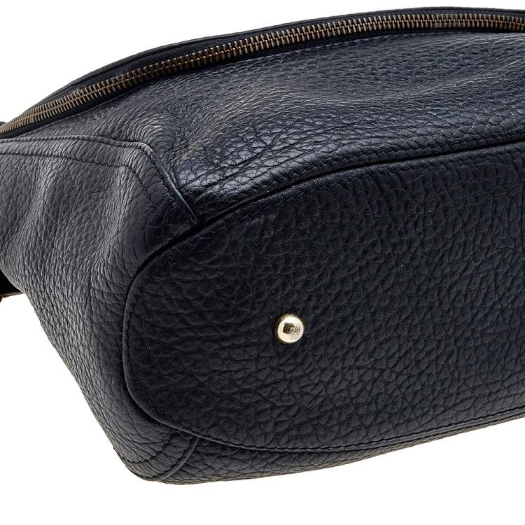Pre Owned CH Carolina Herrera Black Leather Tassel Shoulder Bag