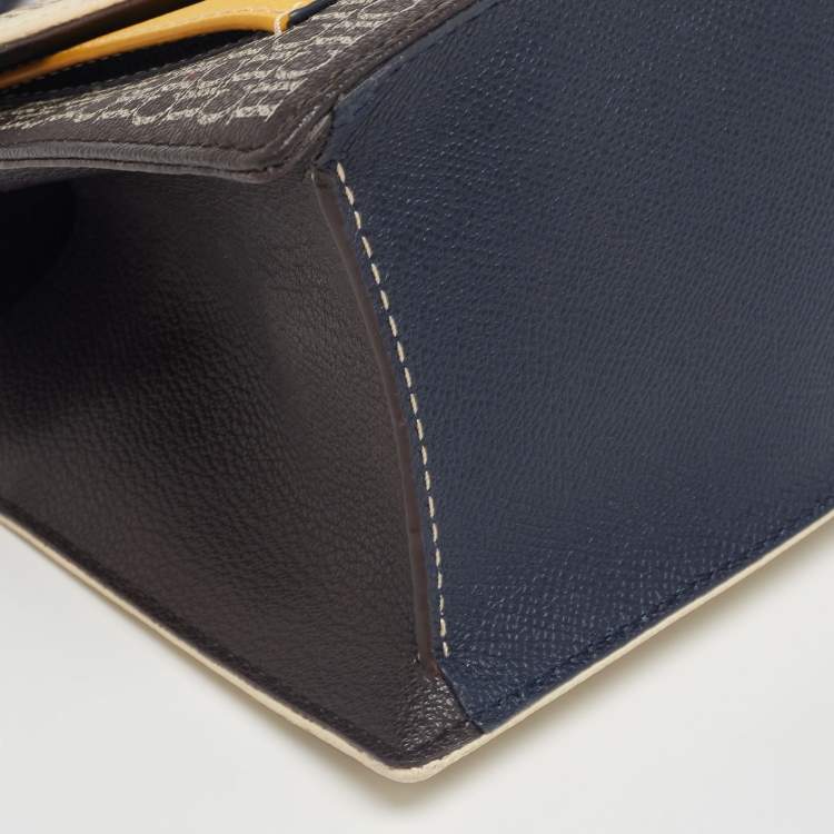 Pre Owned CH Carolina Herrera Multicolor Monogram Coated Canvas and Leather Top Handle Bag
