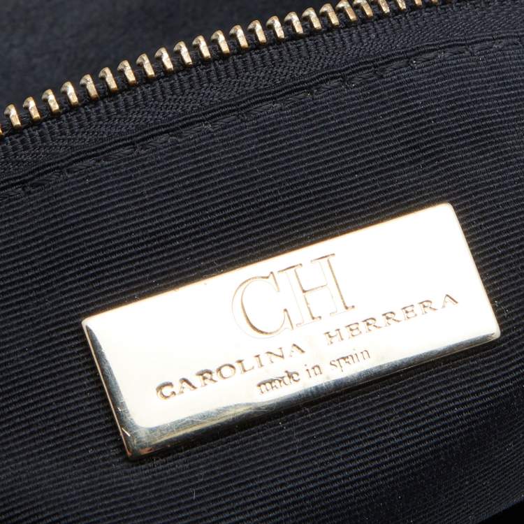 مملوكة مسبقًا CH Carolina Herrera Metallic Gold Quilted Leather Flap Chain Shoulder Bag