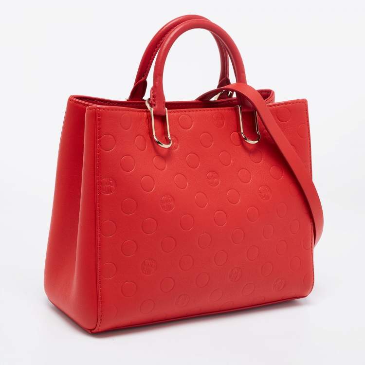 Pre Owned CH Carolina Herrera Red Leather Tote
