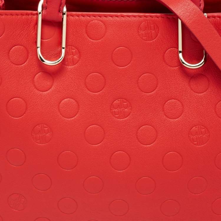 Pre Owned CH Carolina Herrera Red Leather Tote