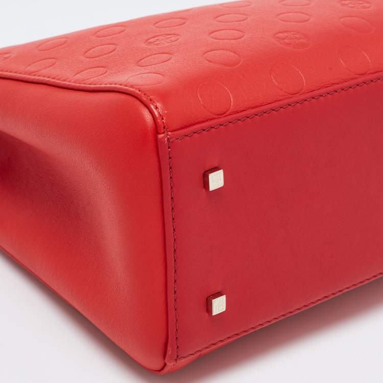 Pre Owned CH Carolina Herrera Red Leather Tote