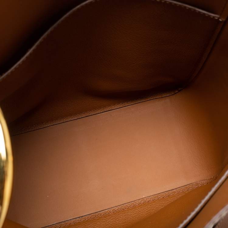 مملوكة مسبقًا CH Carolina Herrera Brown Leather Insignia Shoulder Bag