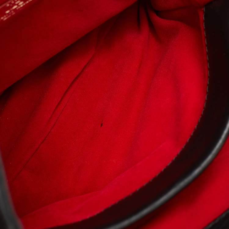 Pre Owned Carolina Herrera Black Leather Charm Tote