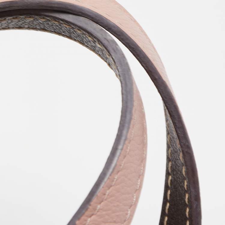 Pre Owned Carolina Herrera Pink/Beige Monogram Coated Canvas and Leather Matryoshka Padlock Tote