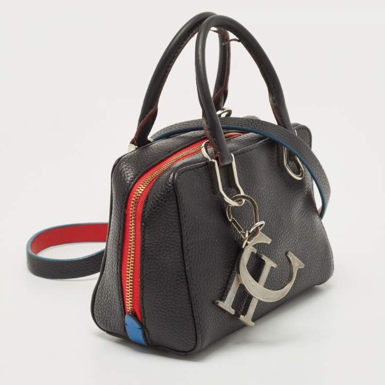 Pre Owned Carolina Herrera Black Leather Duke Satchel