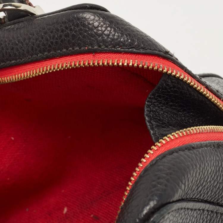 Pre Owned Carolina Herrera Black Leather Duke Satchel