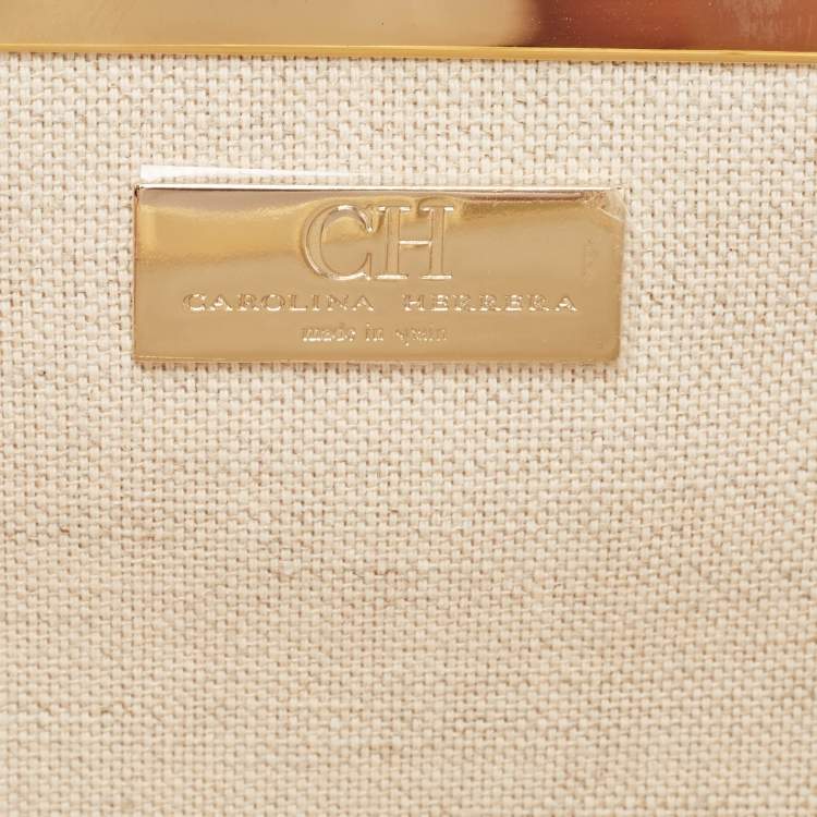 Pre Owned CH Carolina Herrera Pink Quilted Leather Frame Chain Clutch