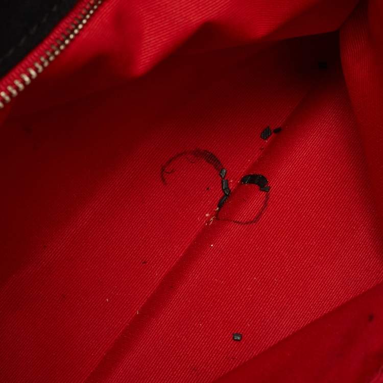 مملوكة مسبقًا Carolina Herrera Black Monogram Leather Shoulder Bag