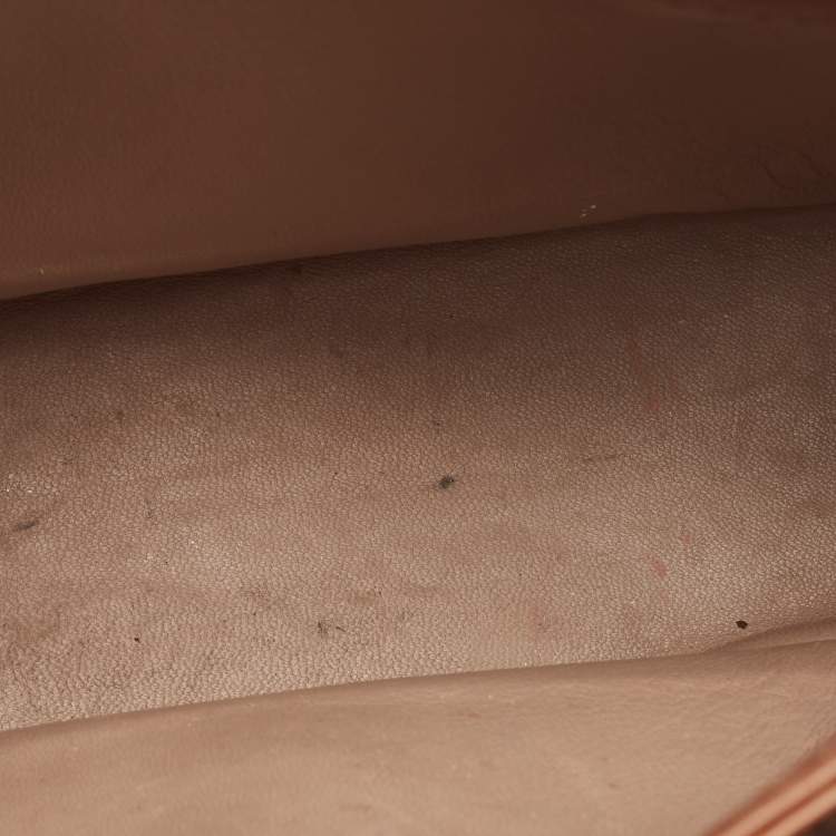 Pre Owned Carolina Herrera Brown Leather CHHC Flap Shoulder Bag