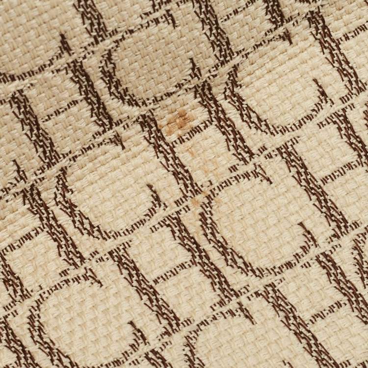 Pre Owned Carolina Herrera Tri Color Monogram Canvas and Leather Shopper Tote