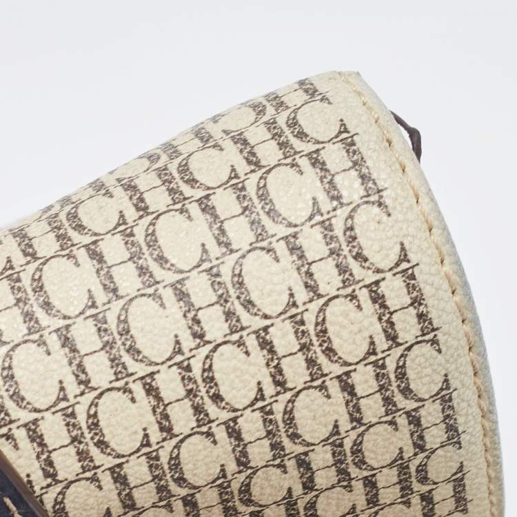 Pre Owned Carolina Herrera Multicolor Signature Coated Canvas and Leather Carry On Bandoulière Shoulder Bag