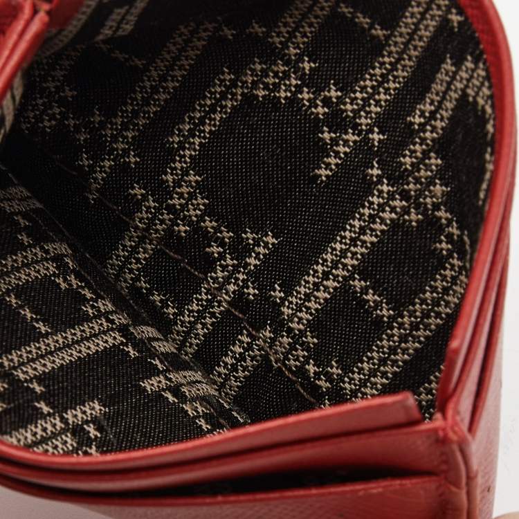 Pre Owned Carolina Herrera Red Leather Card Case