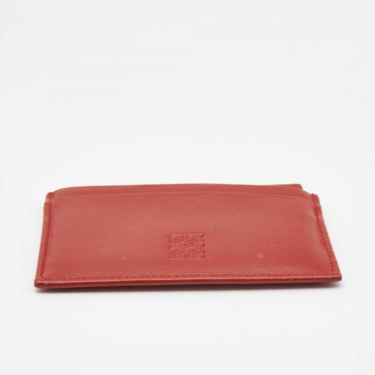 Pre Owned Carolina Herrera Red Leather Card Case