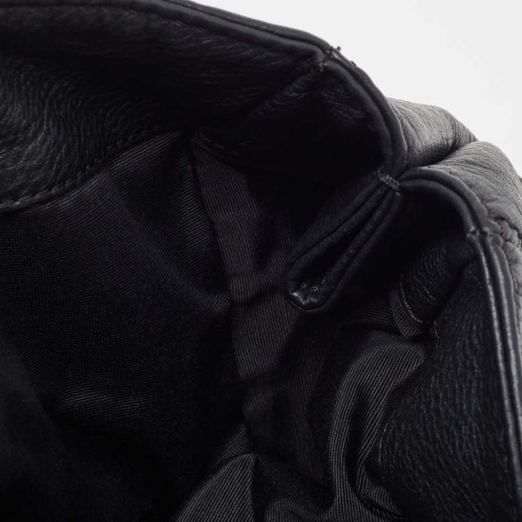 Pre Owned Carolina Herrera Black Leather Audrey Shoulder Bag