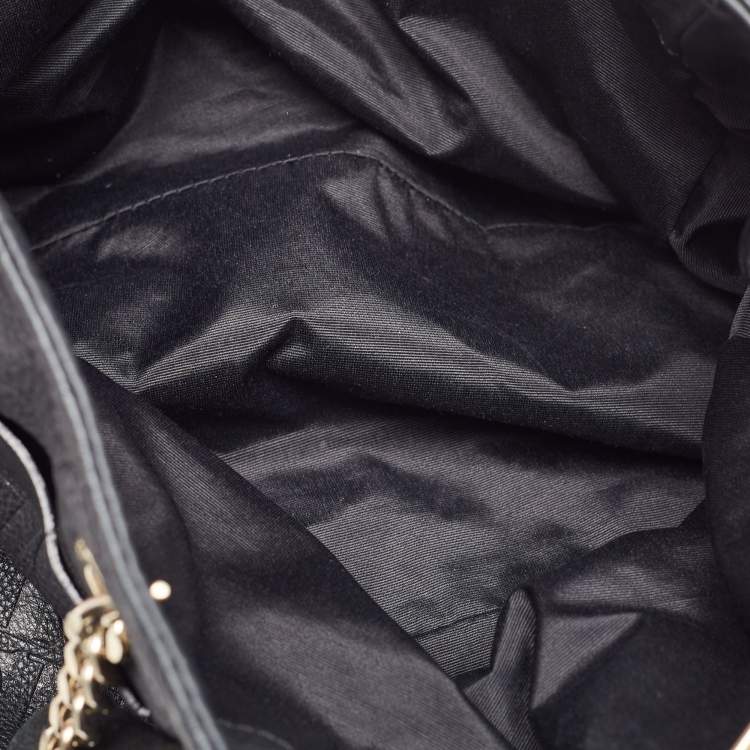 Pre Owned Carolina Herrera Black Leather Audrey Shoulder Bag