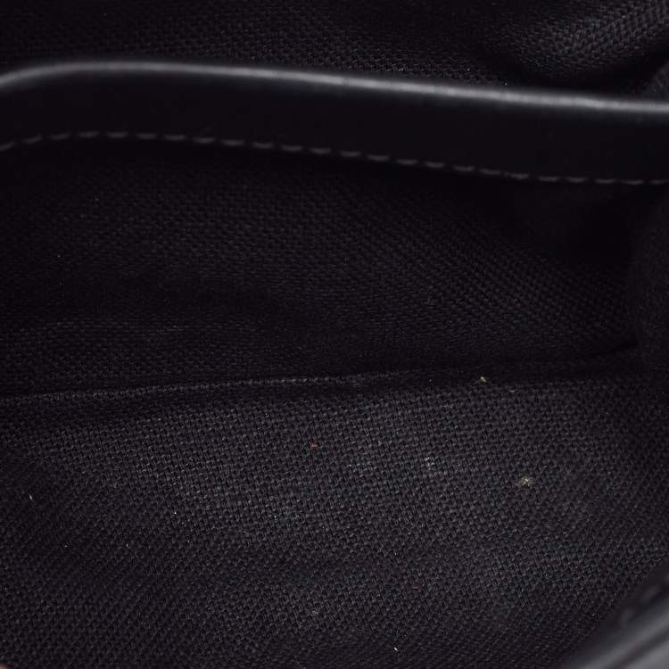 Pre Owned CH Carolina Herrera Black Leather and Patent Leather Small Tote