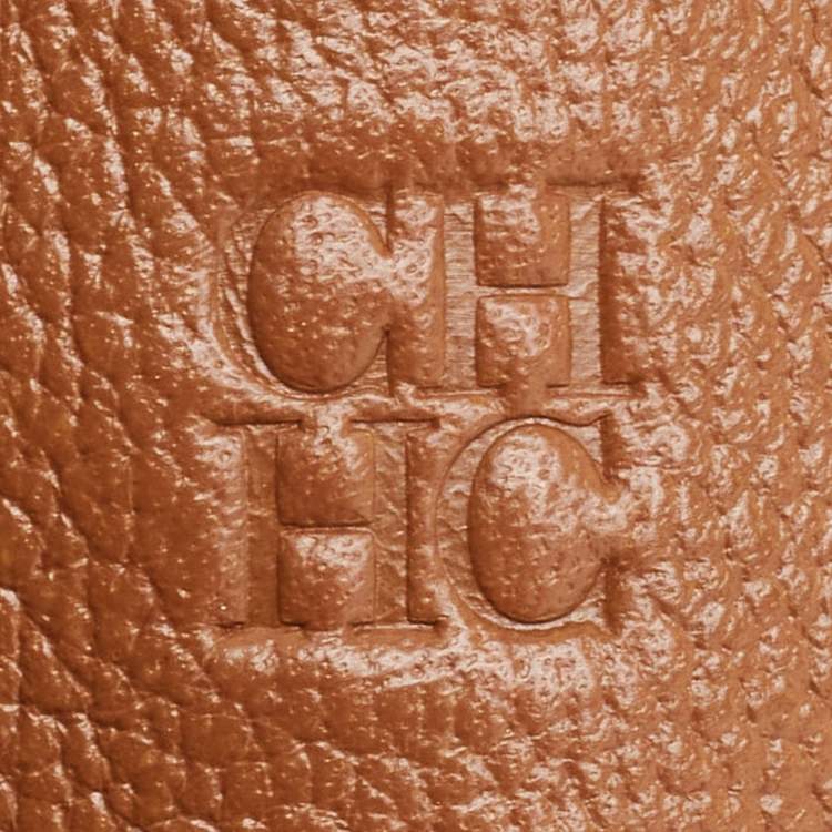 Pre Owned Carolina Herrera Black/Brown Monogram Coated Canvas and Leather Matryoshka Tote