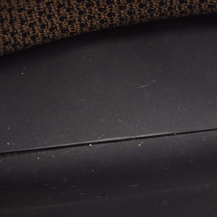 Pre Owned Carolina Herrera Black/Brown Monogram Coated Canvas and Leather Matryoshka Tote