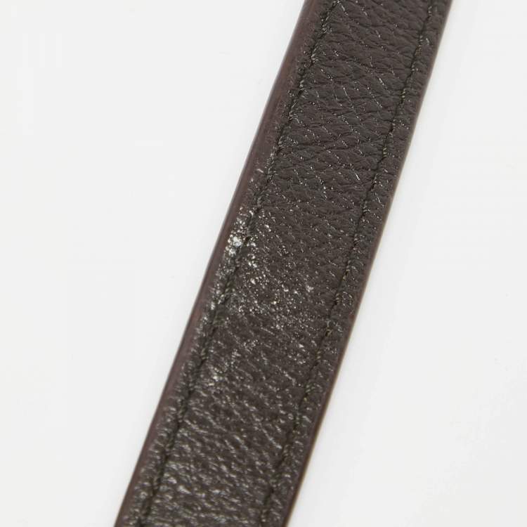 Pre Owned Carolina Herrera Dark Brown Monogram Coated Canvas and Leather Small Matryoshka Locked Tote