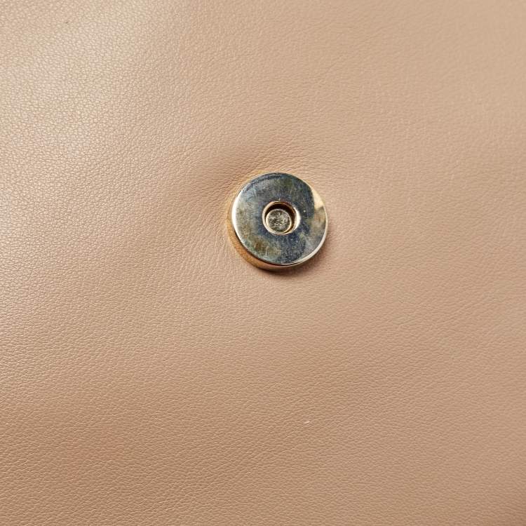 Pre Owned Carolina Herrera Brown/Beige Leather Camelot Colorblock Top Handle Bag