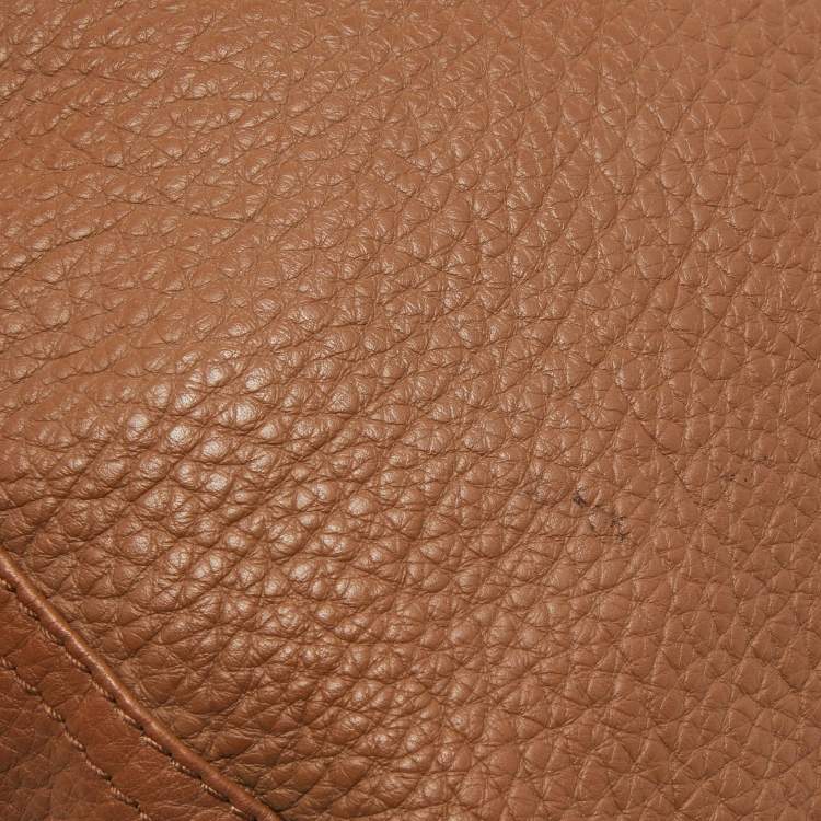 Pre Owned Carolina Herrera Brown Leather Tassel Chain Hobo